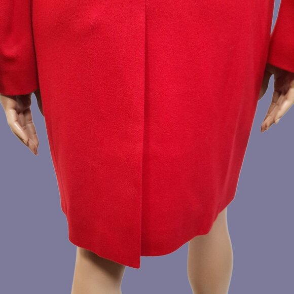 Joseph Red Wool Long Coat single Breasted Size EUR 40 US 8 Knee Length France - Picture 3 of 15